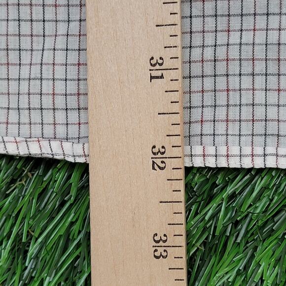 Vintage 80s Arrow Kent Hippie Shirt L/XL 17.5 26x32 Plaid USA - Picture 5 of 11